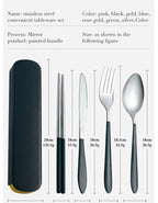 Portable Stainless Steel Cutlery Set – Durable Flatware for Camping and Travel