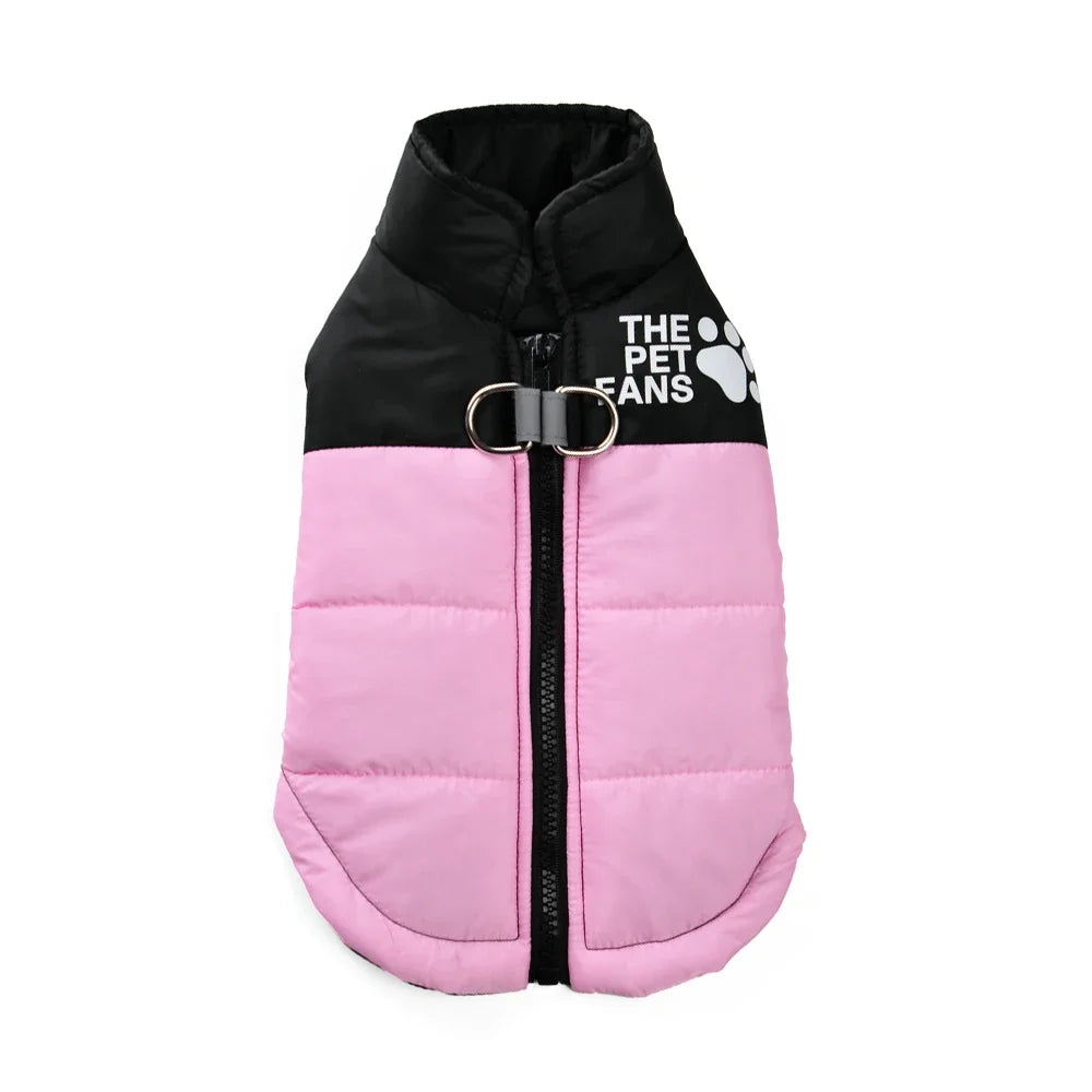 Reflective Dog Jacket – Windproof Winter Coat with D-ring for Small Dogs