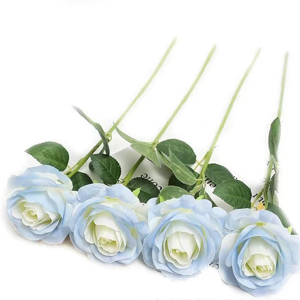 Artificial Silk Rose – Realistic Floral Decor for Weddings and Home Gifts