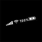 Reflective Wifi Battery Signal Vinyl Decal – Funny Car Decor for Auto Exterior
