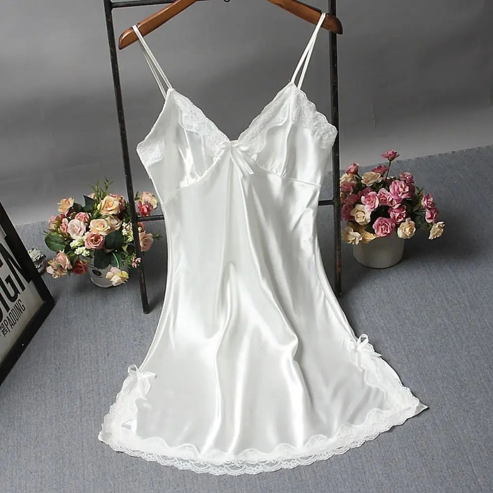 Lace Patchwork Camisole Nightdress – Sexy Sleepwear for Wedding Night