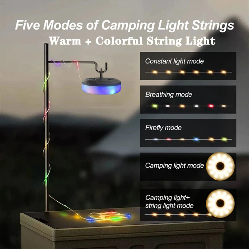 10M LED Camping Light Strip – Waterproof Atmosphere Decor for Outdoor Tents