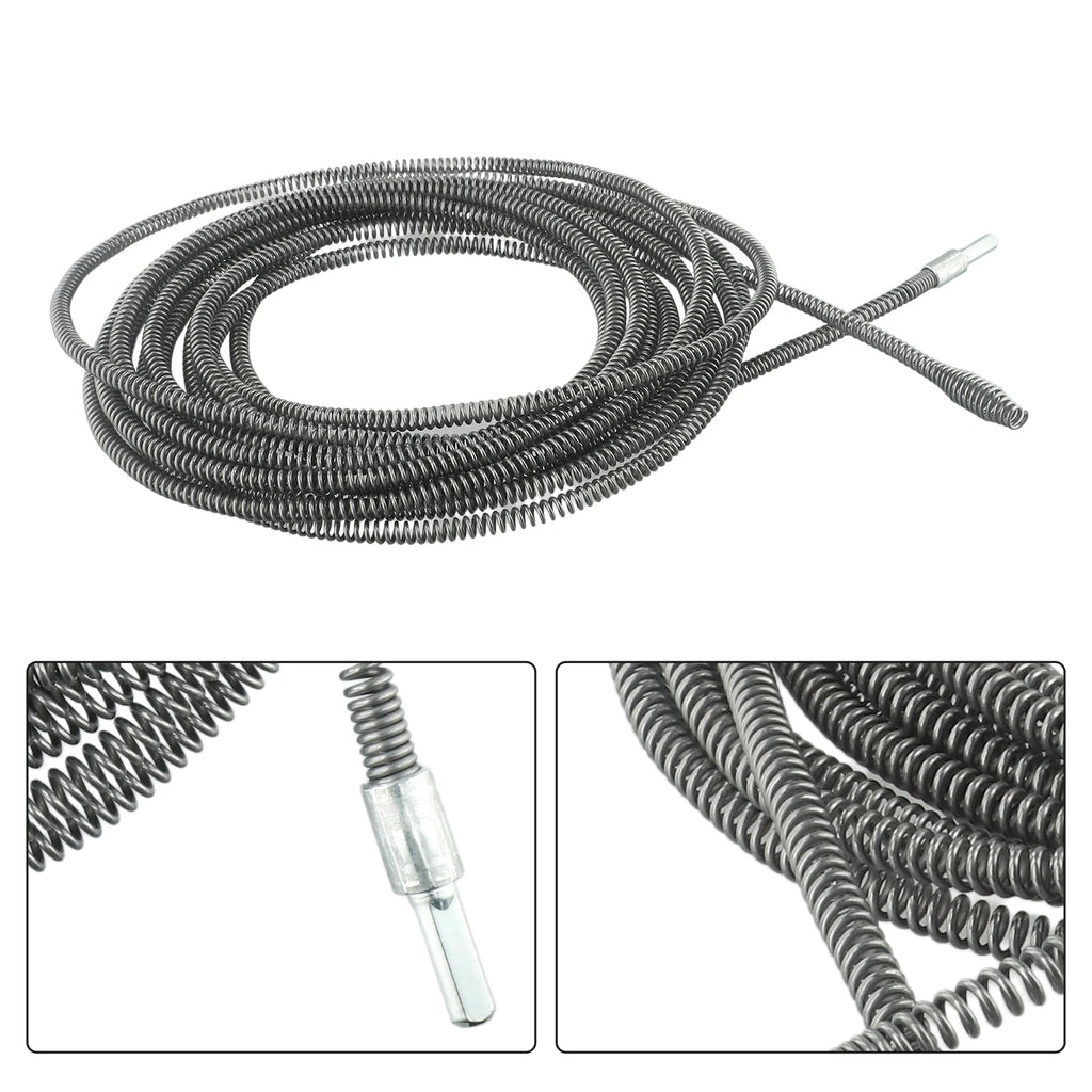 5m Electric Sewer Dredger – Spring Drain Cleaning Tool for Plumbing Maintenance
