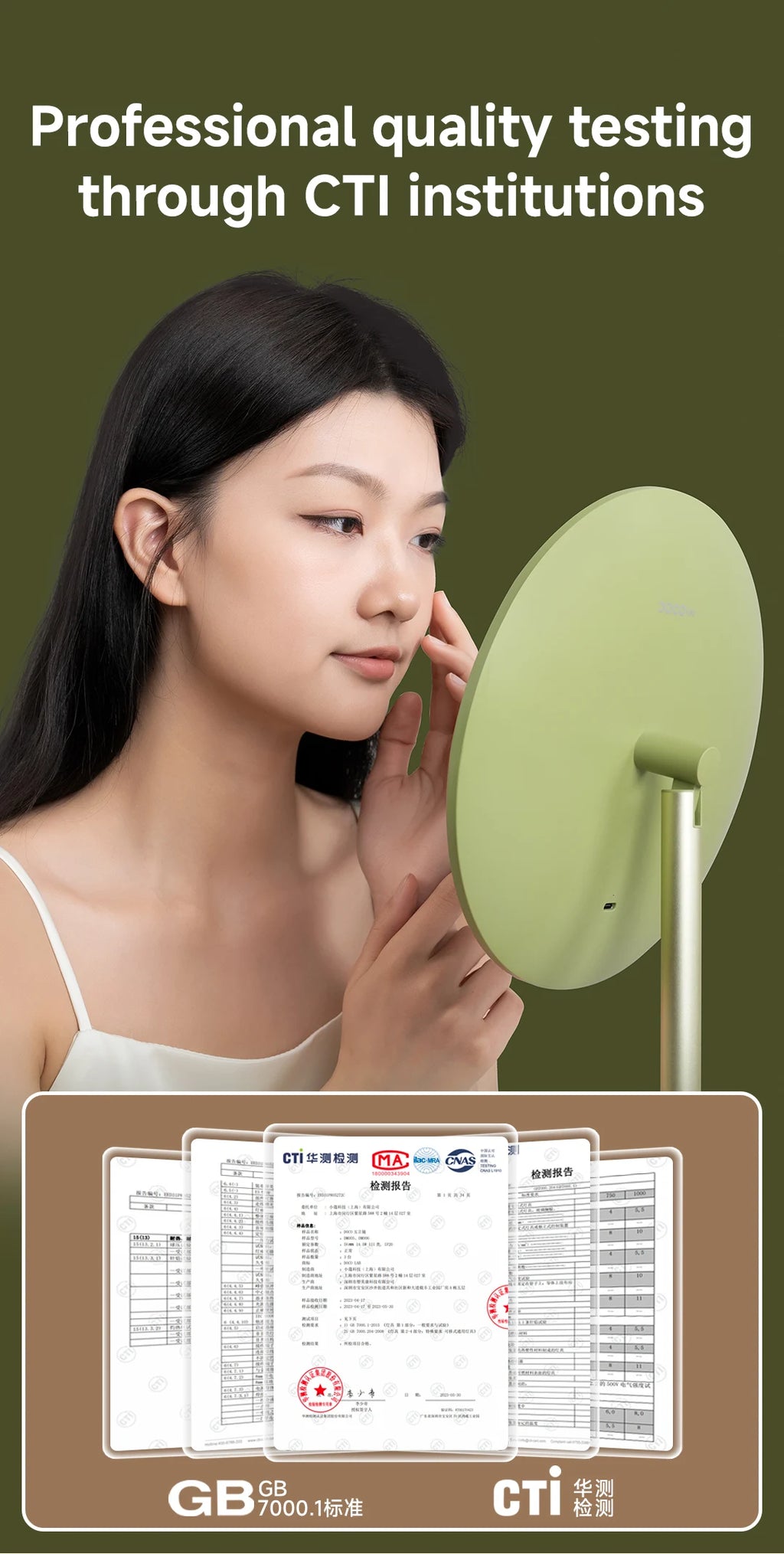 Adjustable LED Makeup Mirror – Metal Desktop Vanity Light for Daily Beauty
