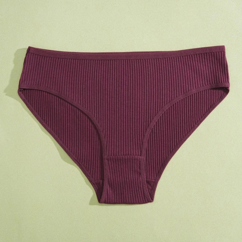 Cotton Briefs – Soft Striped Low Rise Underwear for Women
