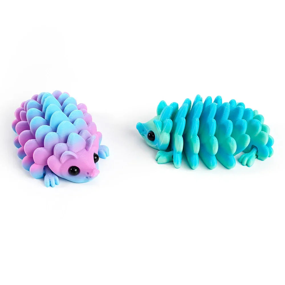 Articulated 3D Printed Hedgehog Figurine – Flexible Desk Decor for Home Office