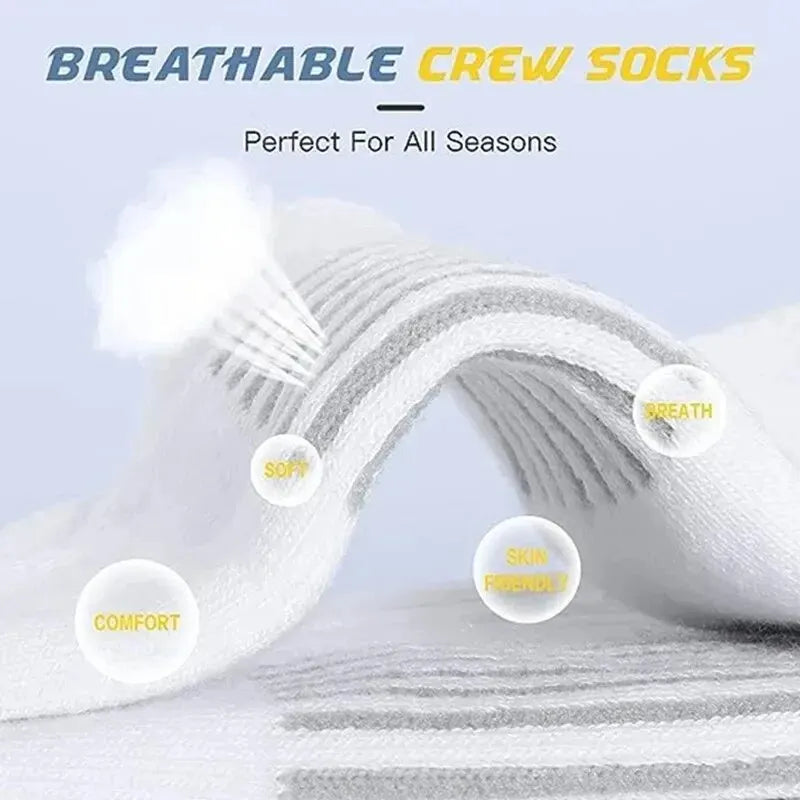 Athletic Football Socks – Soft Ground-Gripping Crew for Men's Gym Training