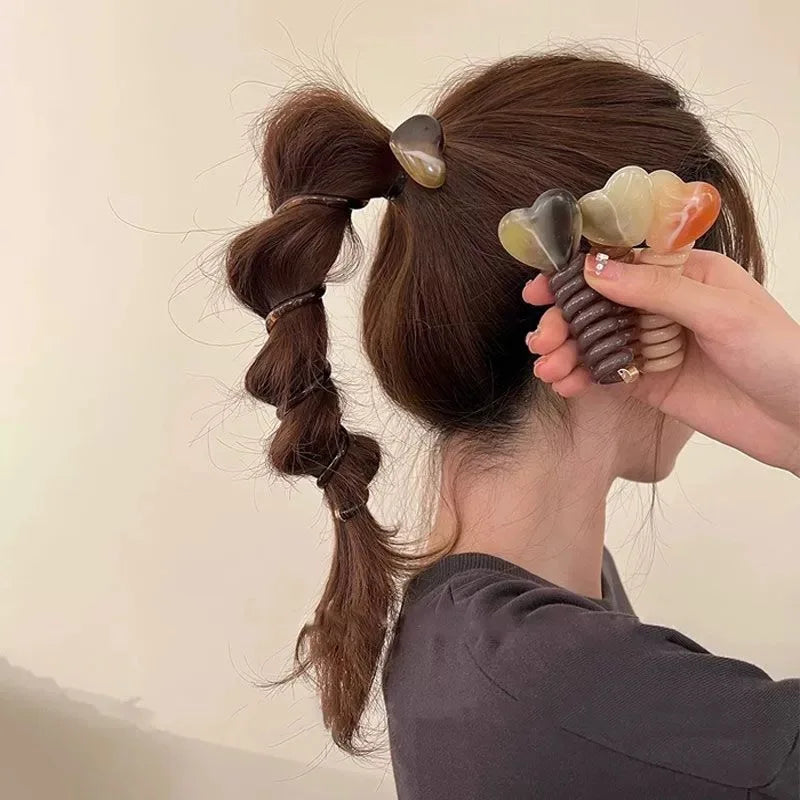 Bubble Braid Headband – Phone Cord Hair Coil for Ponytail Styling