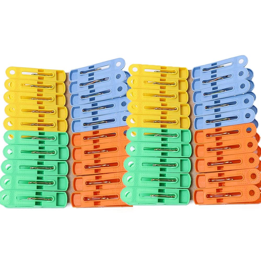 Plastic Laundry Clothespins – Durable Hanging Clips for Socks and Underwear