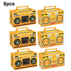 Retro Boom Box Candy Boxes – Paper Gift Containers for 80s 90s Hip Hop Parties