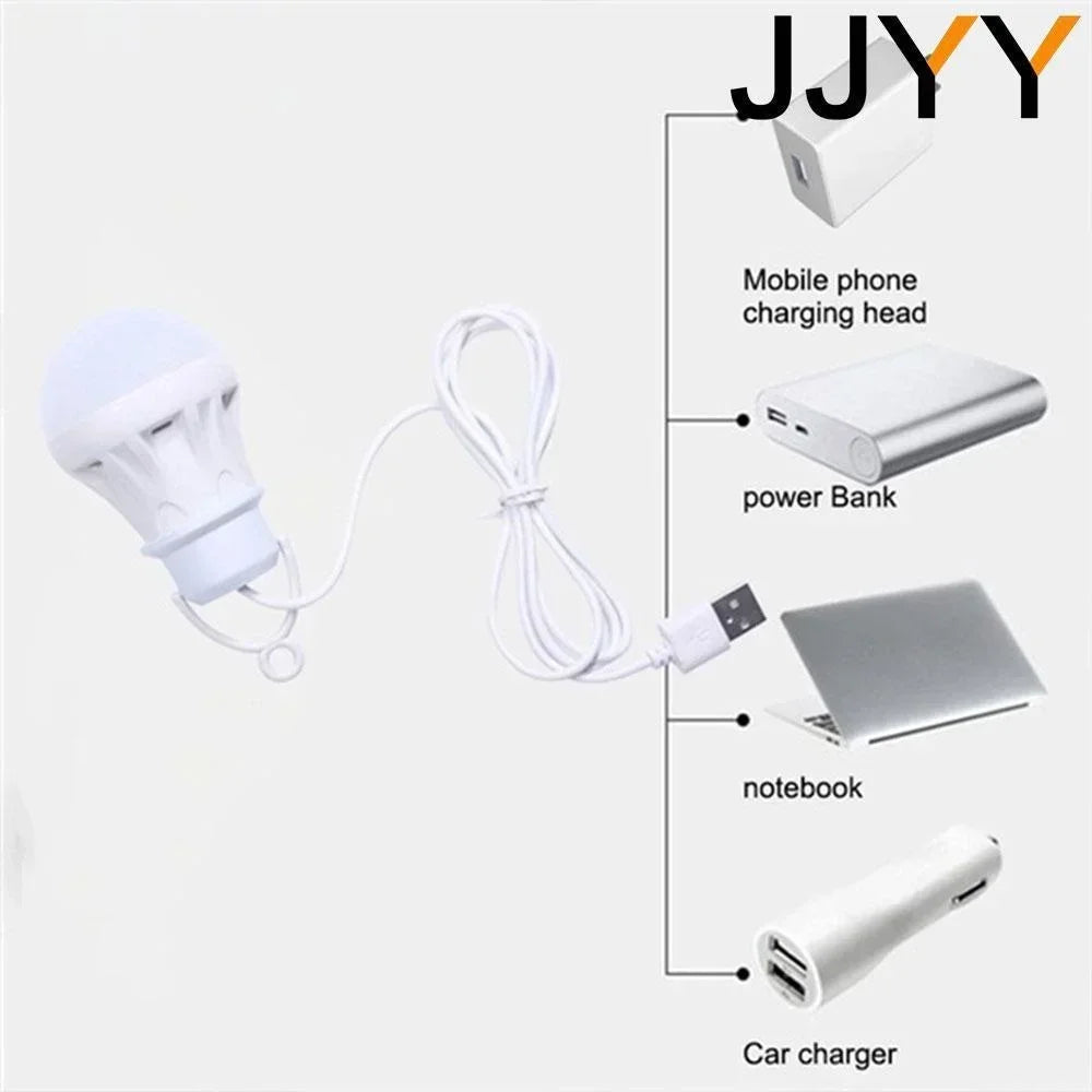 Portable LED USB Lantern – Dimmable Hanging Bulb for Camping and Hiking