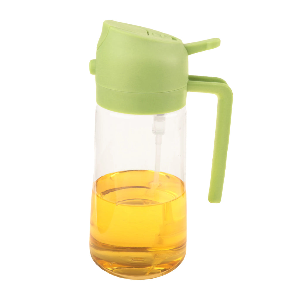 Glass Oil Dispenser Bottle – 2-in-1 Spray and Pour for Kitchen Cooking