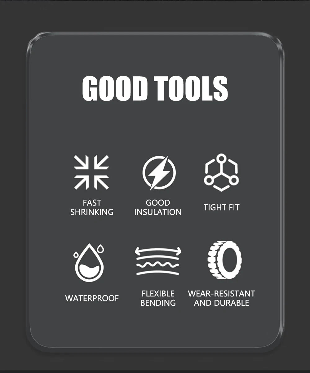 Heat Shrink Tubing Kit – Waterproof Electric Wire Insulation for Cable Repair