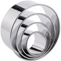 Stainless Steel Round Biscuit Molds – Pastry Cutters for DIY Cake Baking