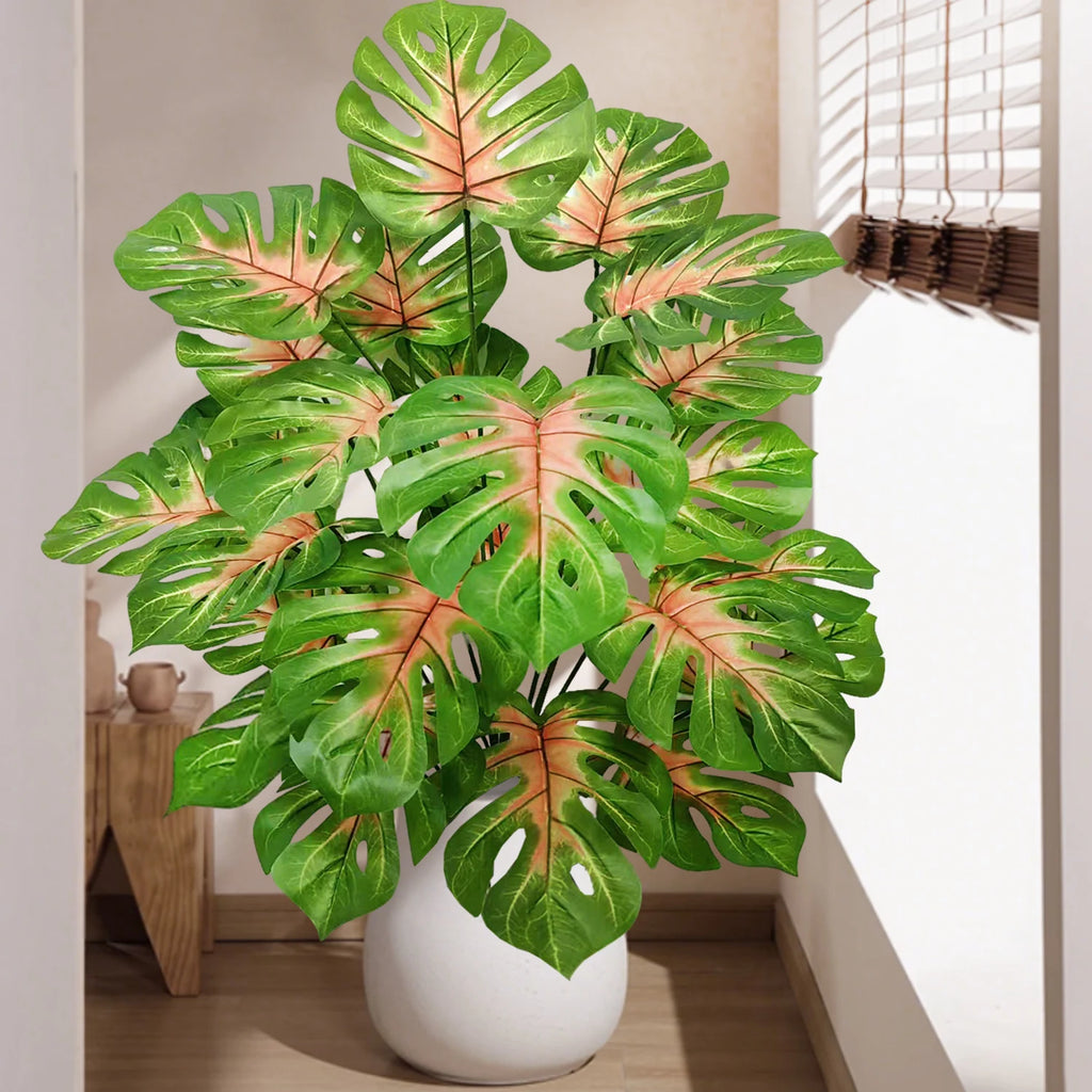 Artificial Monstera Plant – 104cm Plastic Palm Tree for Home Office Decor