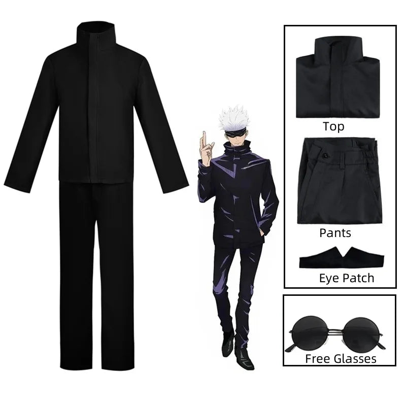 Gojo Satoru Cosplay Costume Set – Anime Uniform for Halloween