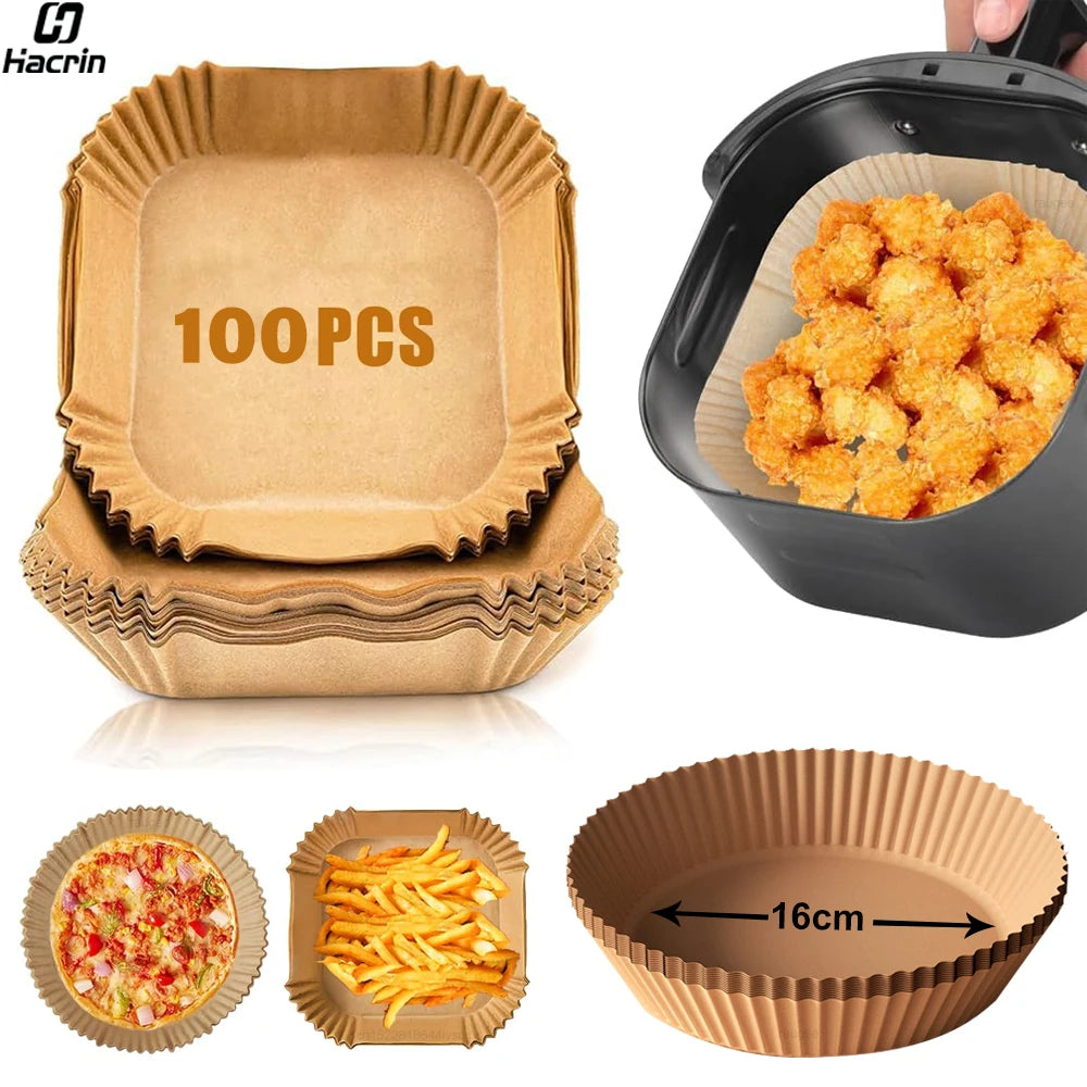 Disposable Air Fryer Liners – Non-Stick Paper Sheets for Baking and Roasting