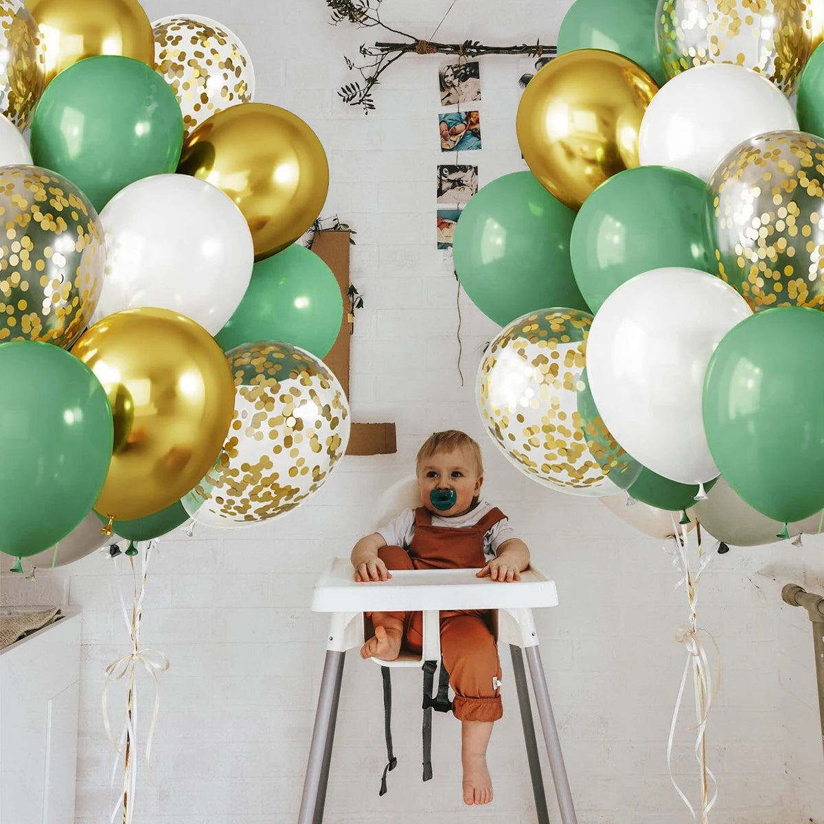 Metallic Pearl and Confetti Balloons – Decorative Latex Set for Party Events