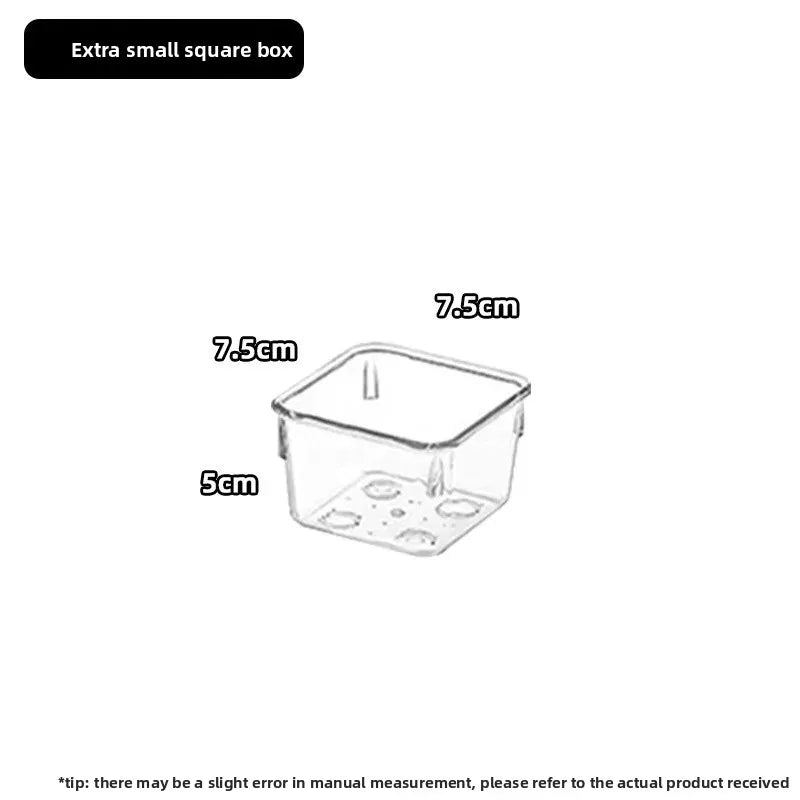 Transparent Cosmetic Organizer – Striped Plastic Drawer for Desk Storage