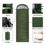 Ultralight Waterproof Sleeping Bag – 4 Season Envelope for Outdoor Hiking