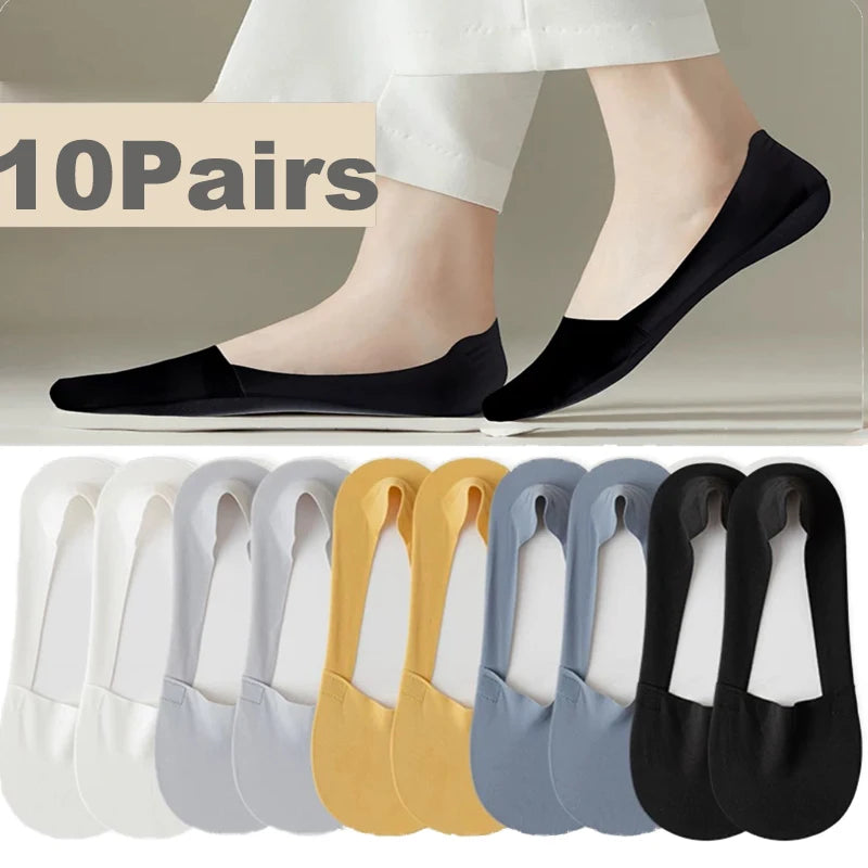 Cotton Invisible Low Cut Socks – Breathable Non-slip Liners for Casual Wear