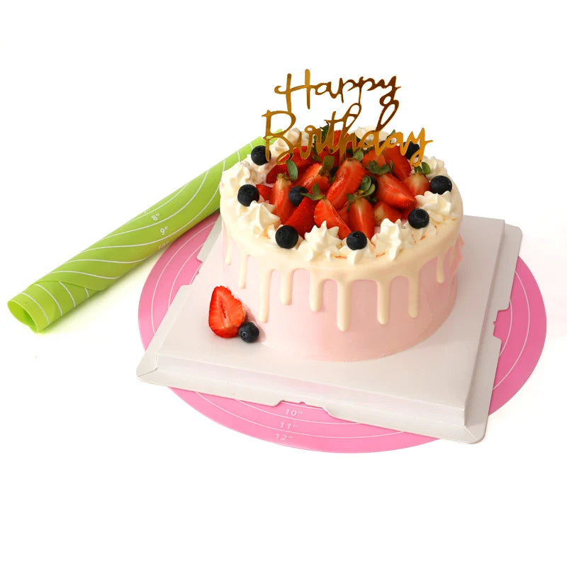 Silicone Cake Turntable Mat – Non-stick Heat Resistant Tool for Baking