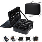 Large PU Leather Makeup Case – Professional Storage for Travel and Cosmetics