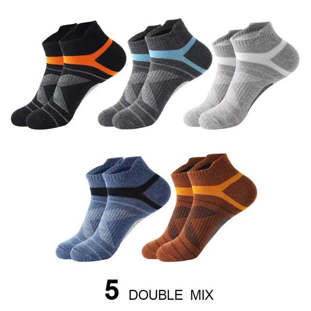 Breathable Cotton Ankle Socks – Men's Athletic Gear for Summer Outdoor Sports