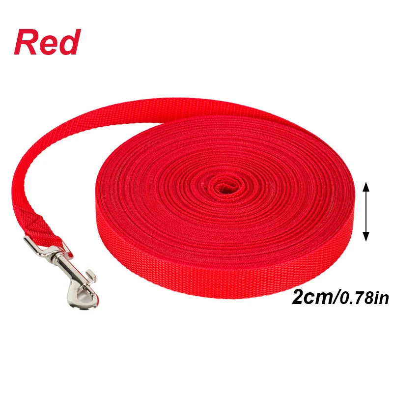 Durable Nylon Dog Leash – Long Training Lead for Small and Large Dogs