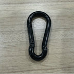 Iron Carabiner Snap Hooks – Heavy Duty Black Hardware for Outdoor Camping