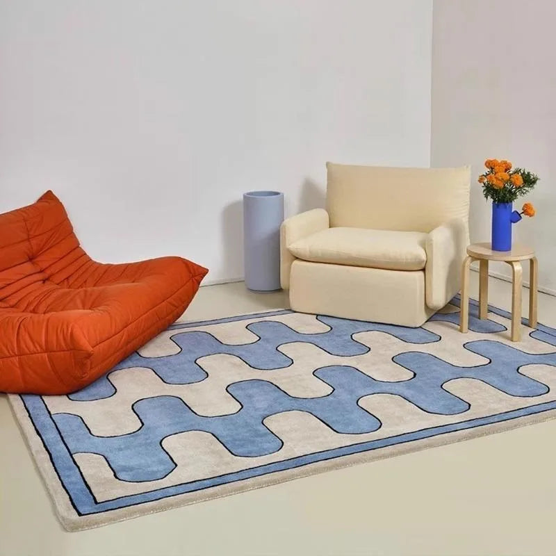 Modern Abstract Area Rug – Luxury Soft Floor Mat for Living Room Bedroom