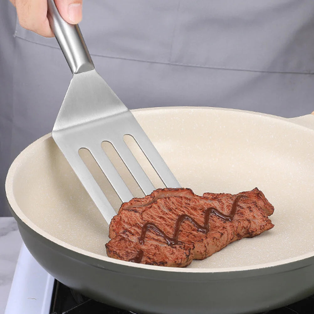 Stainless Steel Frying Spatula – Durable Kitchen Tool for Steak Cooking