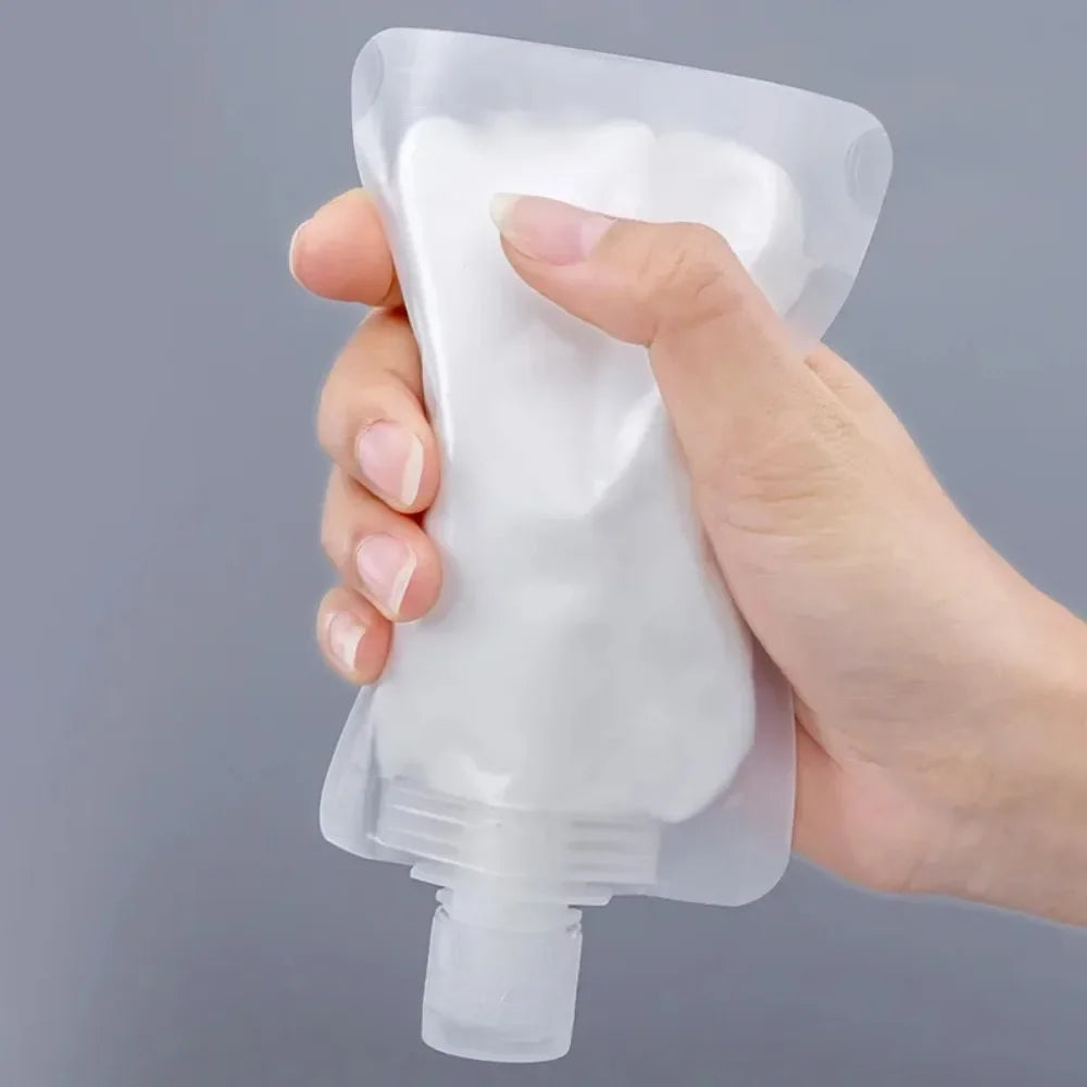 Refillable Travel Squeeze Pouches – Leakproof Toiletry Bags for Liquid Storage