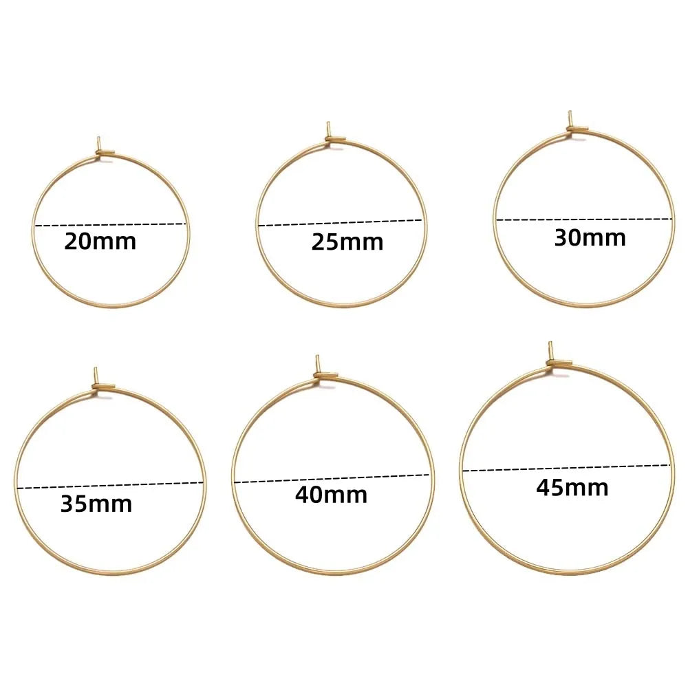 Stainless Steel Hoop Rings – Large Circle Charms for Jewelry Making Supplies