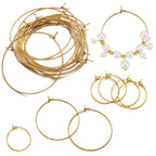 Stainless Steel Hoop Rings – Large Circle Charms for Jewelry Making Supplies