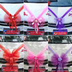 Silk Flower Wedding Car Decoration Kit – Floral Ribbons for Bridal Vehicles