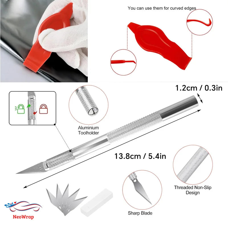 Vinyl Wrapping Tool Kit – Professional Squeegees for Car Window Tinting