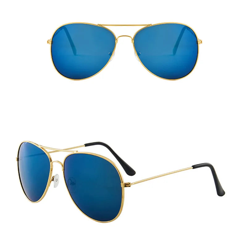 Kids Pilot Sunglasses – Reflective Metal Aviator Glasses for Boys and Girls