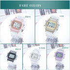 Transparent Digital Sport Wristwatch – Unisex Timepiece for Kids and Adults