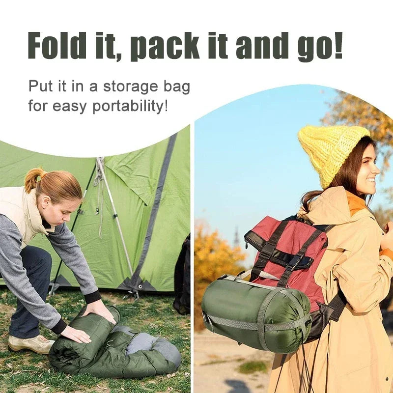 Ultralight Waterproof Sleeping Bag – 4 Season Envelope for Outdoor Hiking