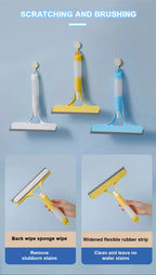 3-in-1 Glass Cleaning Squeegee – Spray Bottle Tool for Car and Home Wash
