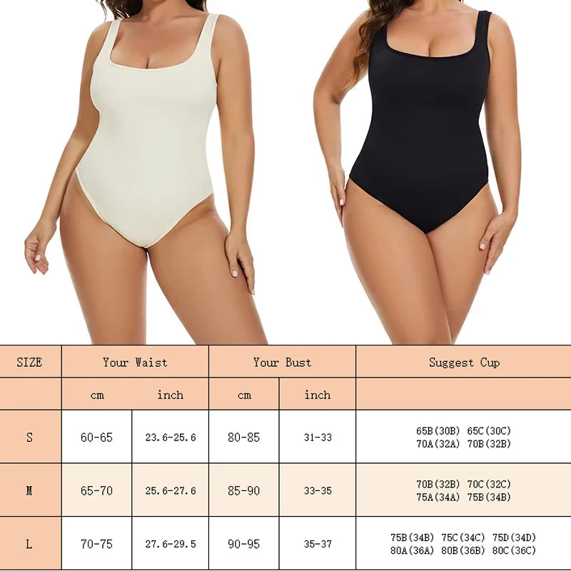 Ribbed Tummy Control Jumpsuit – Open Crotch Shapewear for Daily Compression