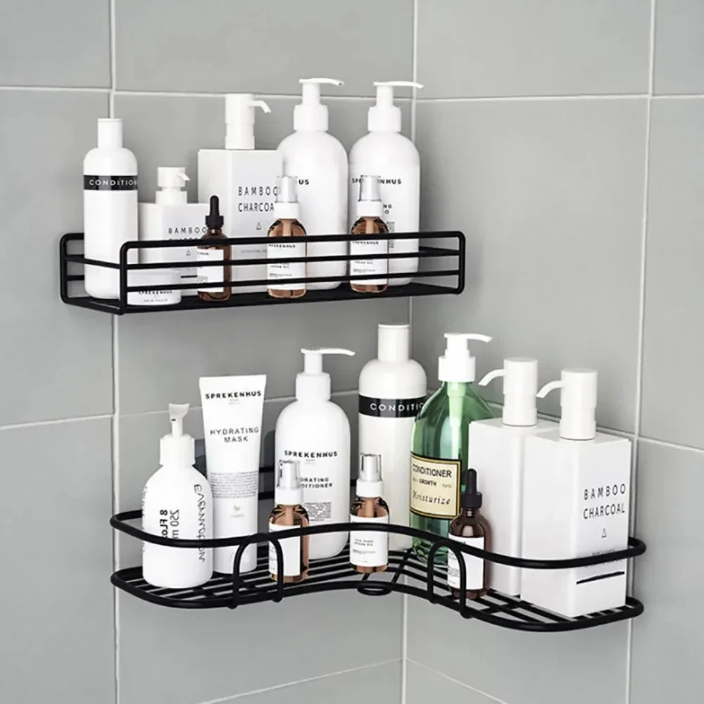 Bathroom Corner Storage Shelf – Wall Mounted Organizer for Shower