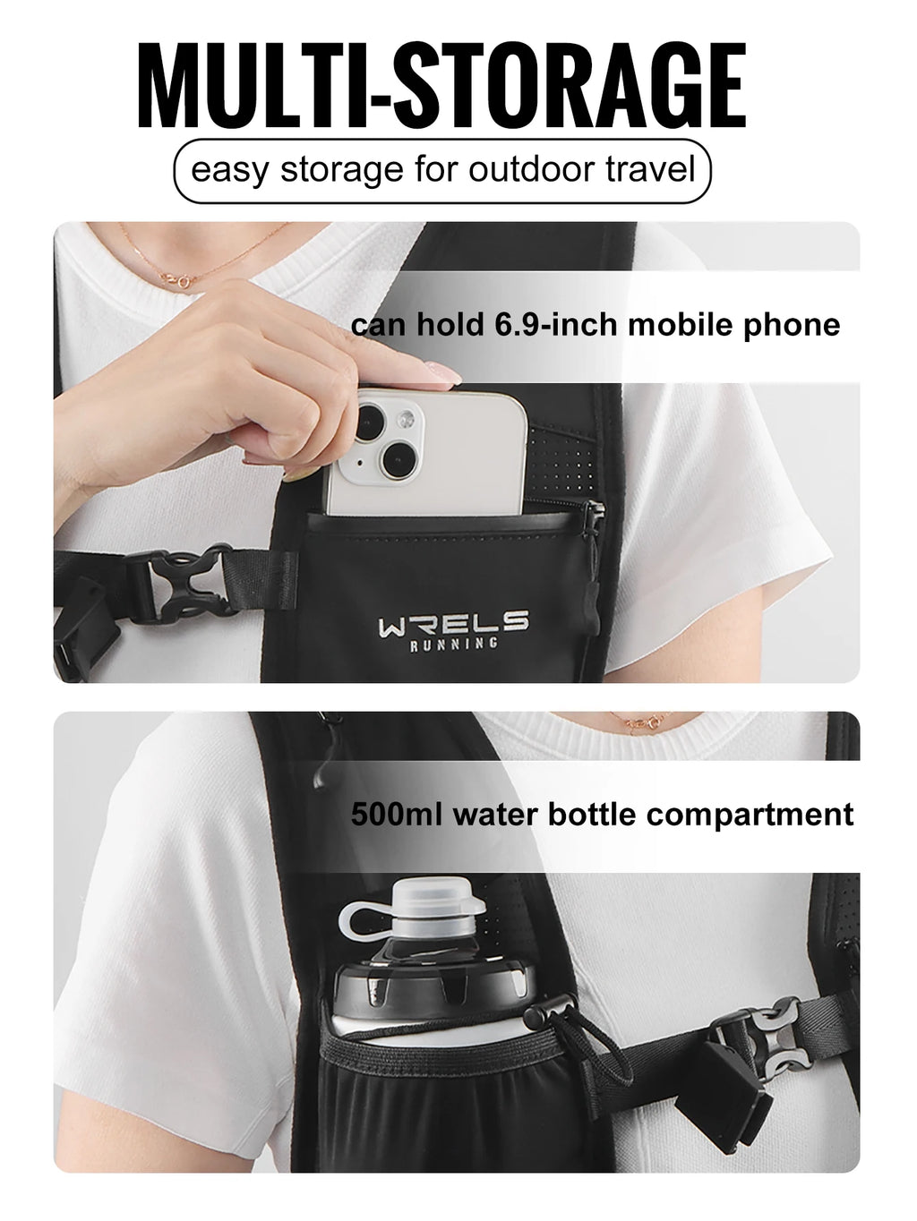 Lightweight Hydration Running Vest – Breathable Backpack for Marathon Hiking