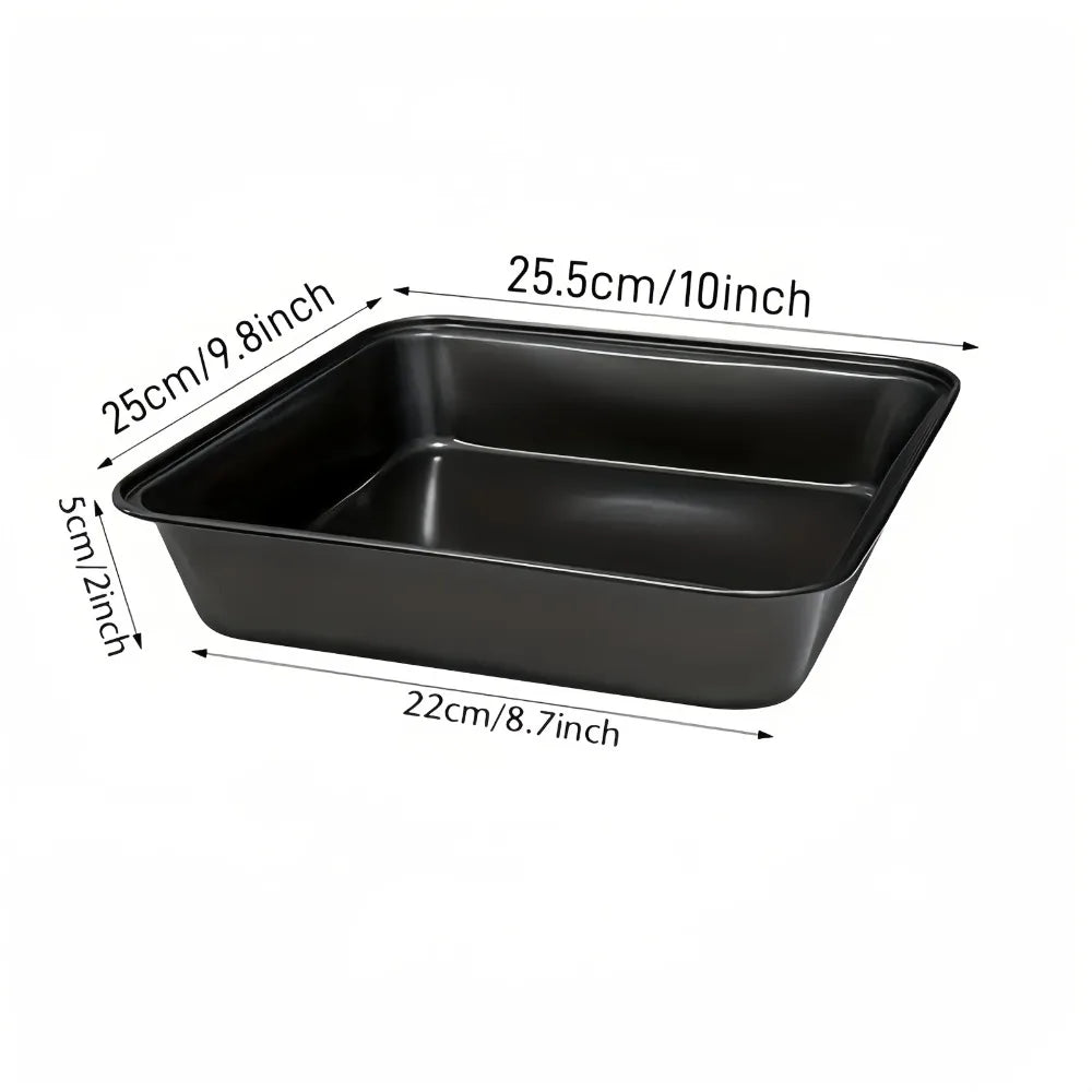 Carbon Steel Nonstick Roasting Pan – Rectangular Baking Tray for Bread and Cake