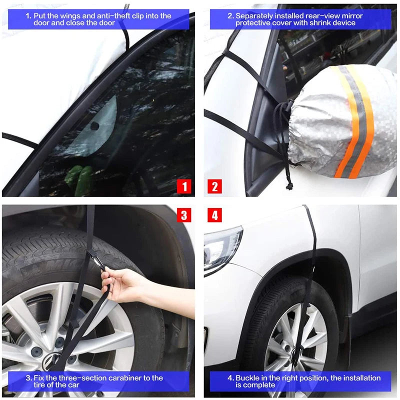 Magnetic Windshield Sunshade – Waterproof Anti-Ice Cover for Winter Auto