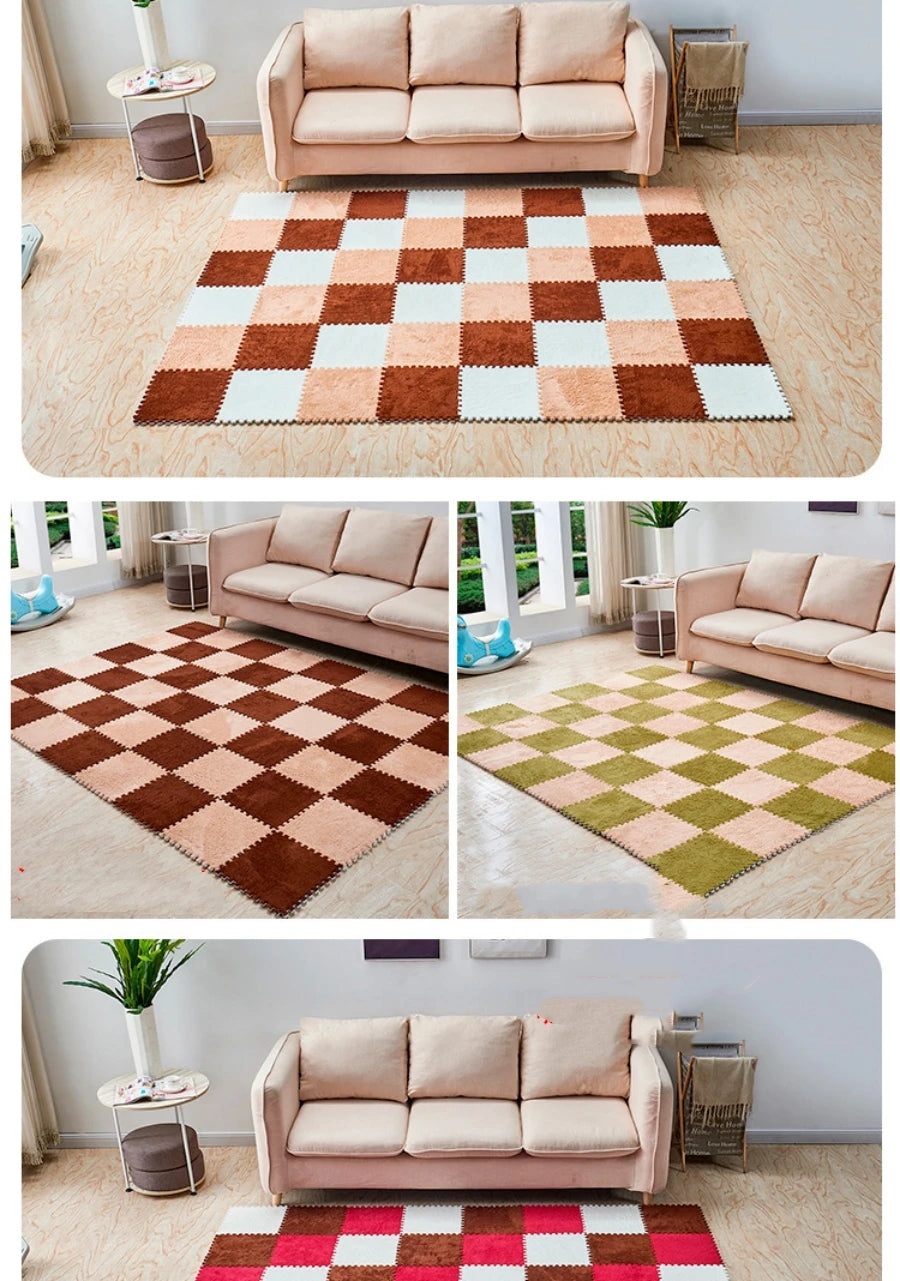Soft Foam Patchwork Play Mats – Interlocking Carpet Tiles for Kids Rooms