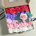 Milk White Artificial Rose Stems – Silk Flowers for Wedding DIY Decoration