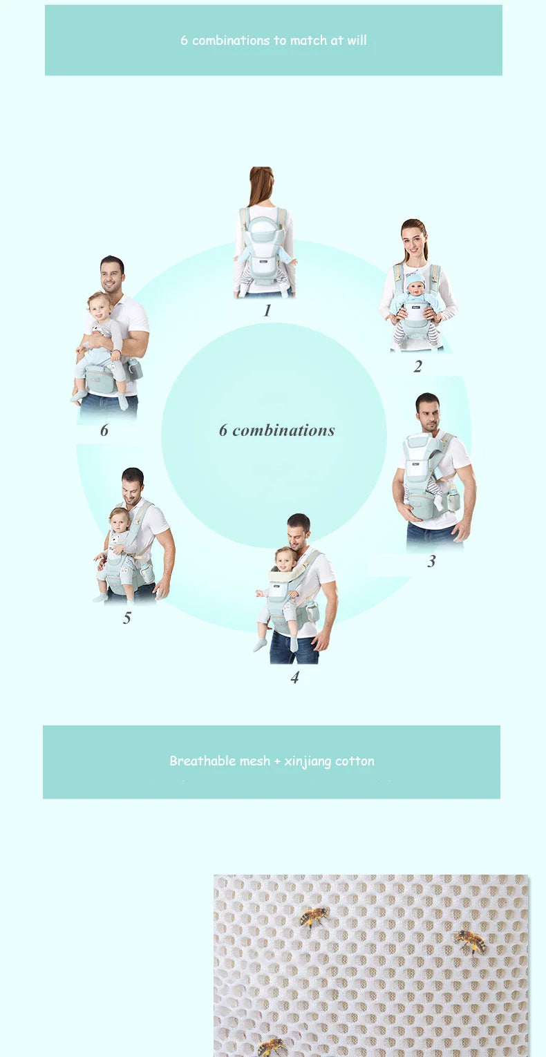 Ergonomic Baby Carrier – Multifunctional Waist Stool for Infant to Toddler
