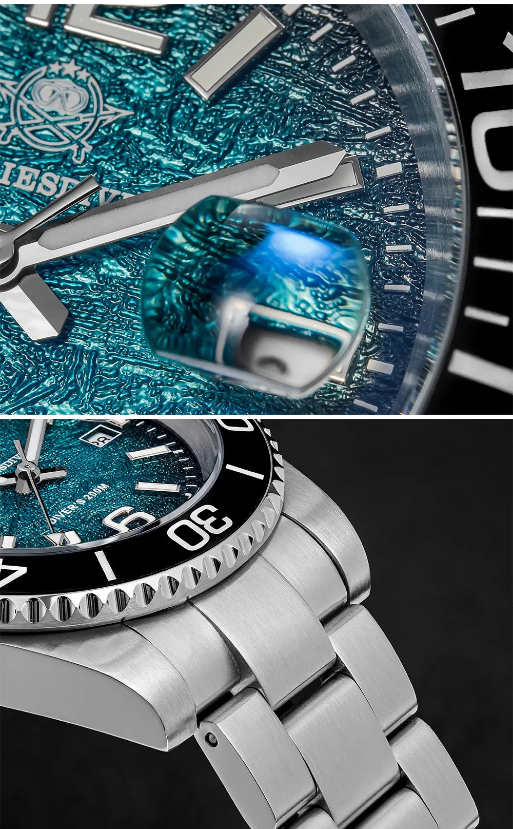ADDIESDIVE 41mm Men's Diving Watch – Stainless Steel Quartz for Scuba Diving